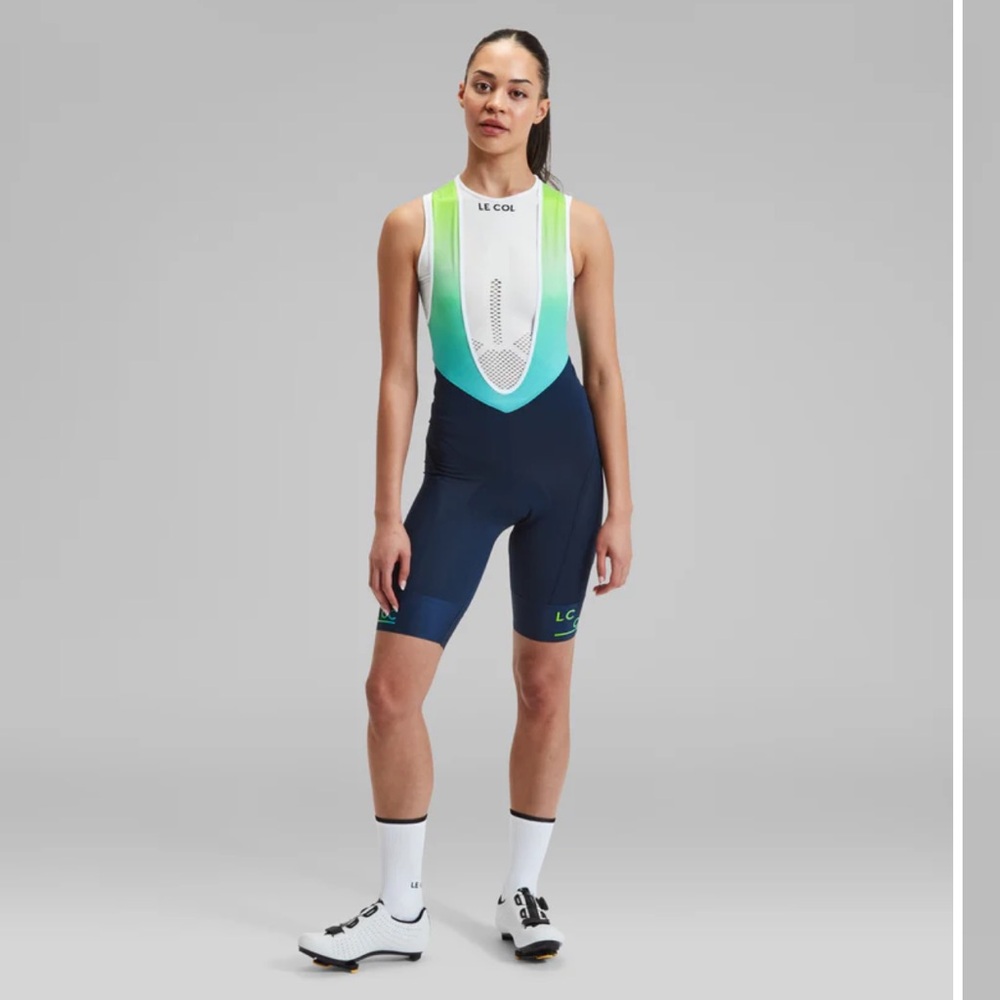 CHANEL Aqua and Navy Bike Shorts